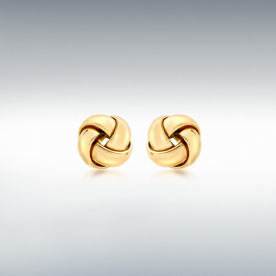 9ct Yellow Gold 10mm Knot Stud Earrings