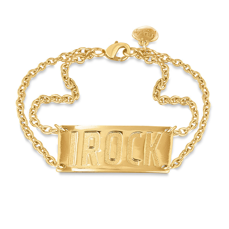 Ibiza Rocks 'IROCK' Double Chain Bracelet 19cm/7.5"