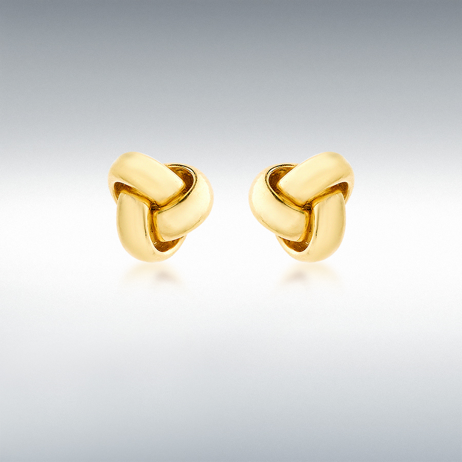 9ct Yellow Gold 7mm Knot Stud Earrings