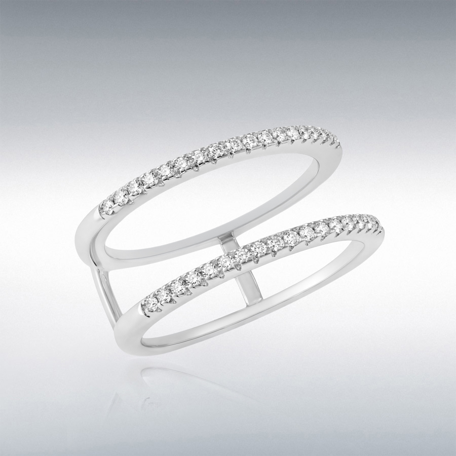 Sterling Silver Rhodium Plated Oura 5 Ring CZ Enhancer  