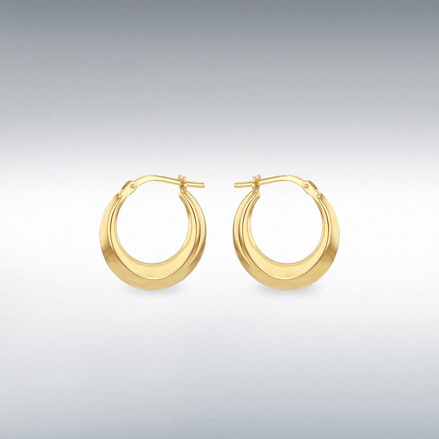 Sterling Silver 9ct Bonded 19mm Creole Earring