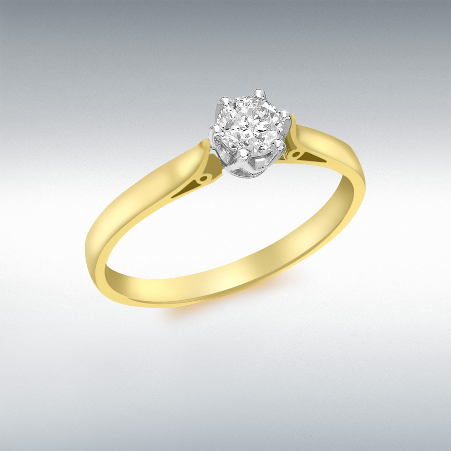 9ct Yellow Gold 0.50ct Diamond Solitaire Ring