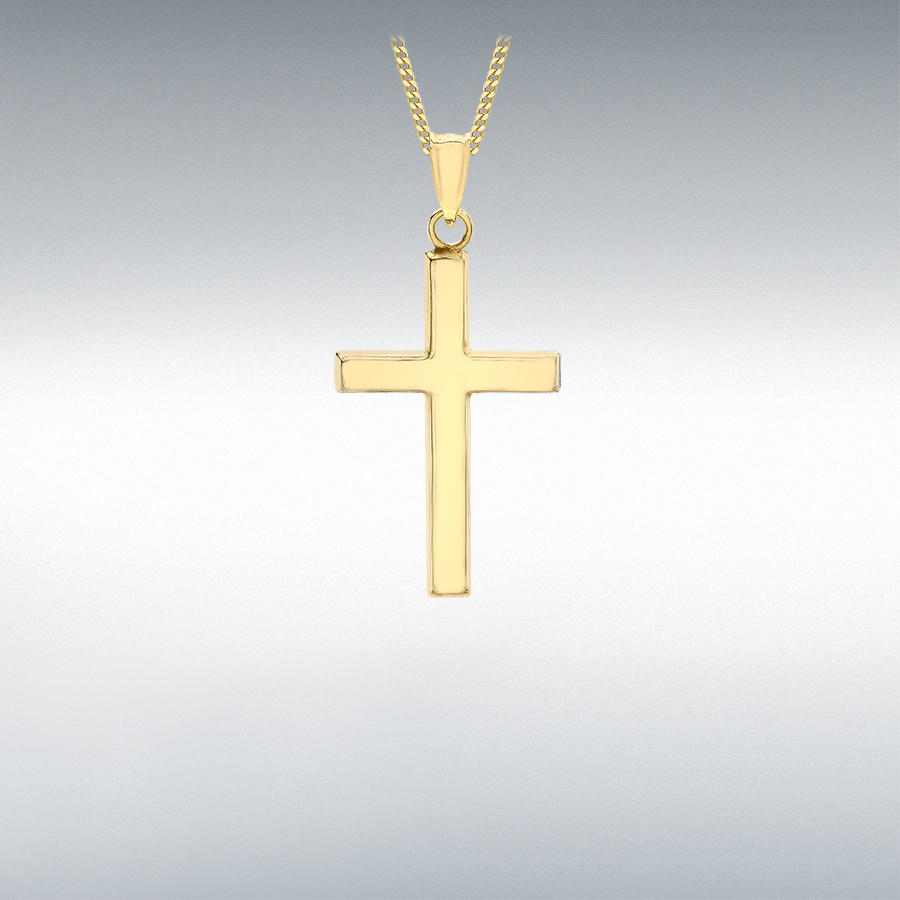 9ct Yellow Gold 15mm x 25mm Cross Pendant