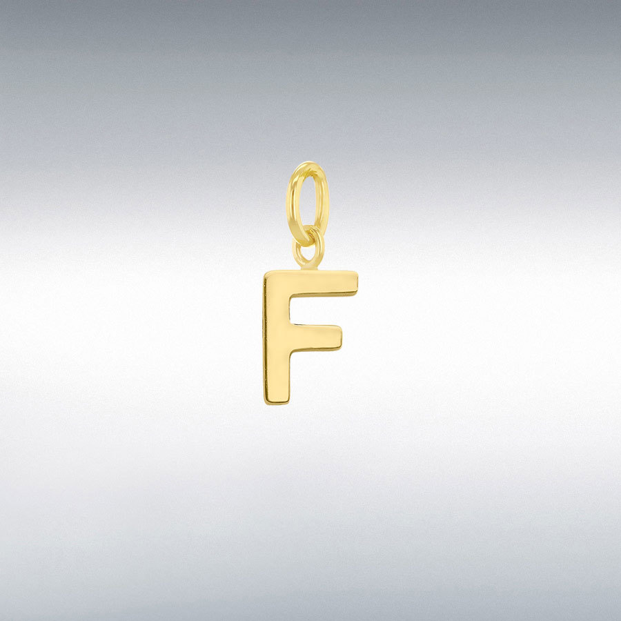 9CT TINY F INITIAL       CHARM