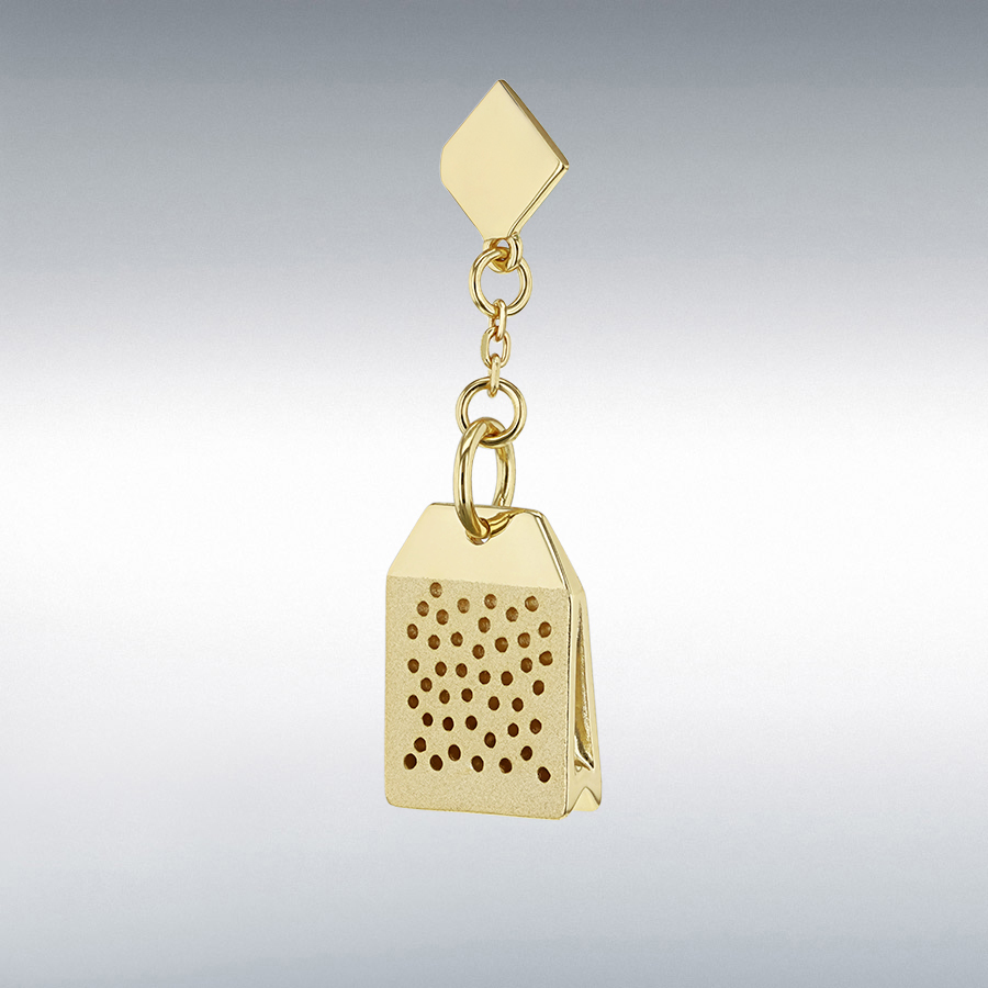 Sterling Silver Gold Plated Tea Bag Pendant