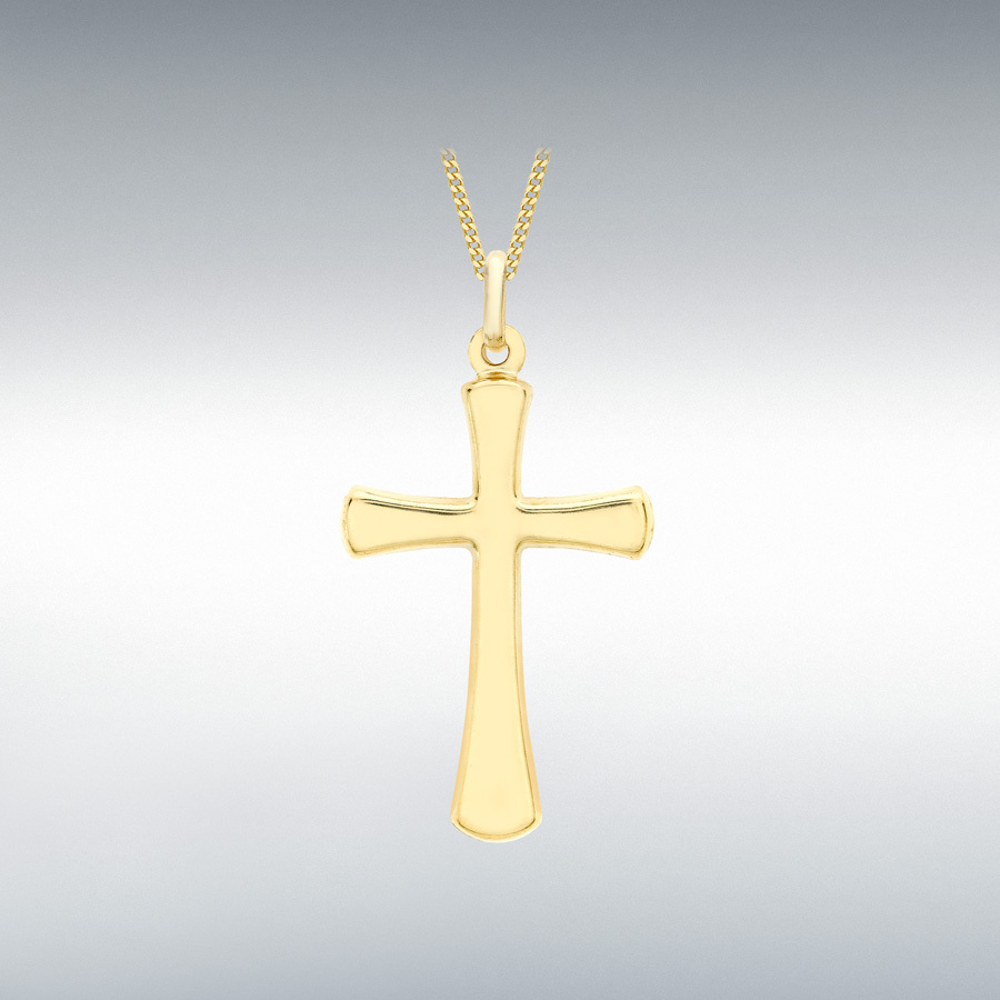 9ct Yellow Gold 16mm x 27mm Cross Pendant 