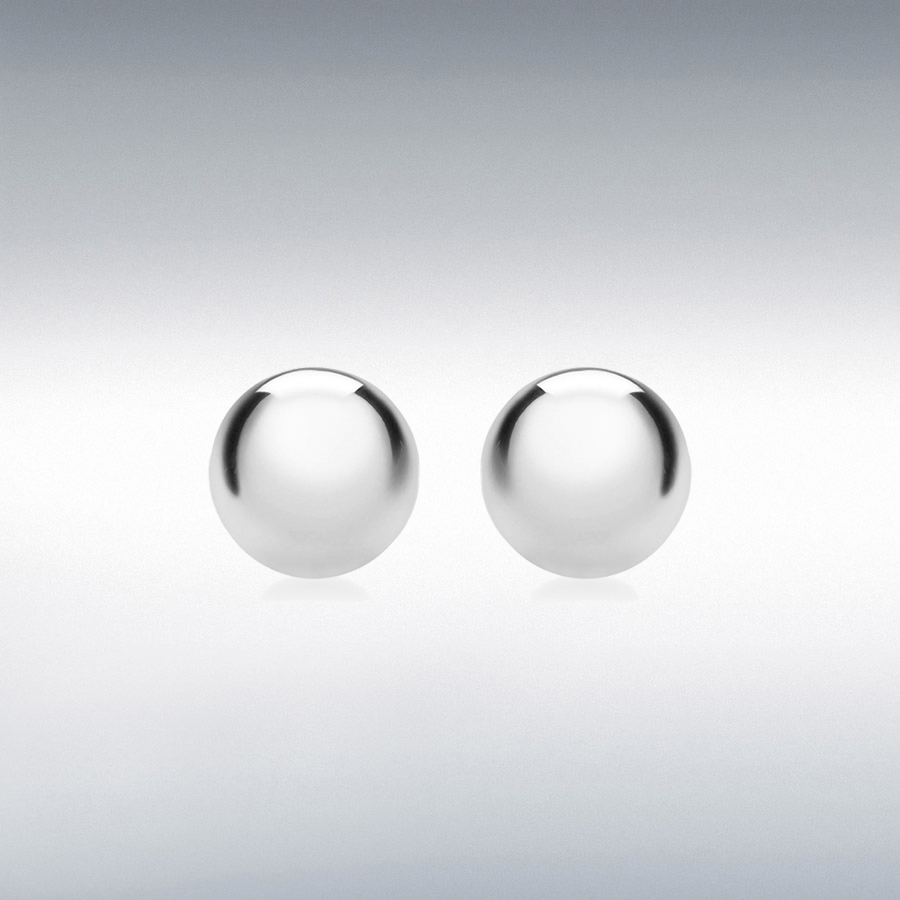 Sterling Silver 10mm Half-Ball Stud Earrings