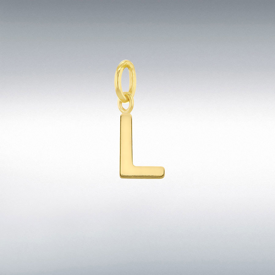 9CT TINY L INITIAL       CHARM