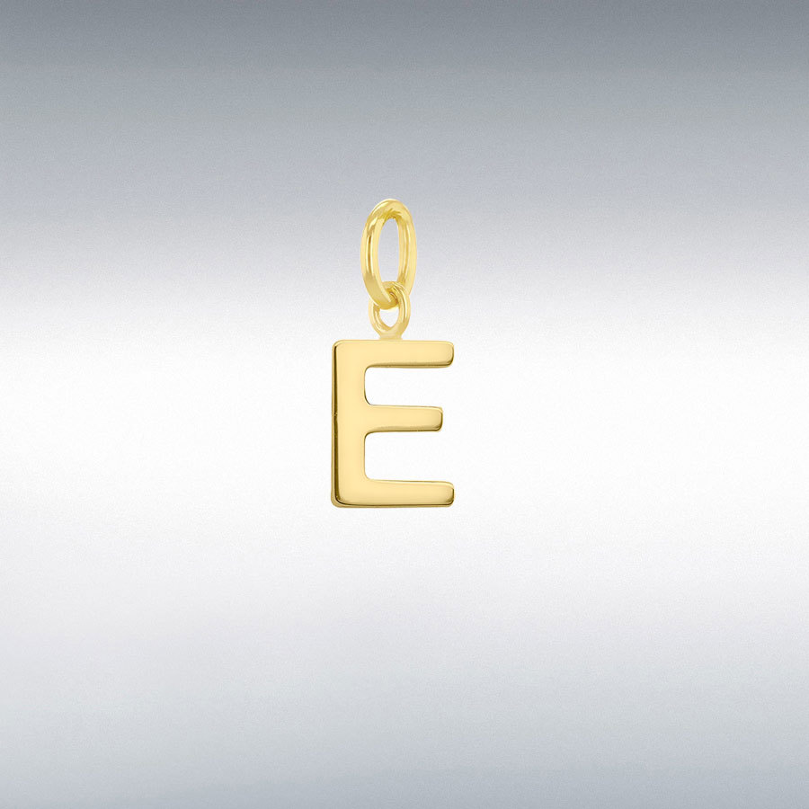 9CT TINY E INITIAL       CHARM