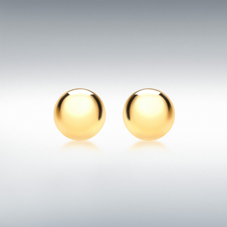 9ct Yellow Gold 12mm Half-Ball Polished Stud Earrings