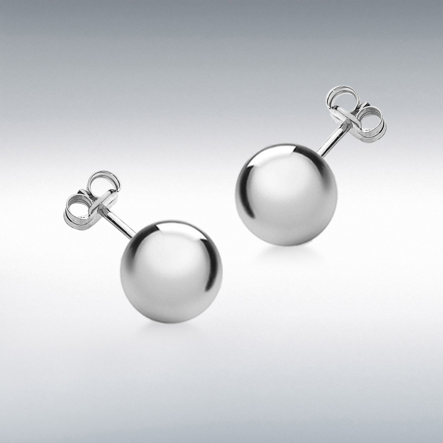 Sterling Silver 12mm Ball Stud Earrings