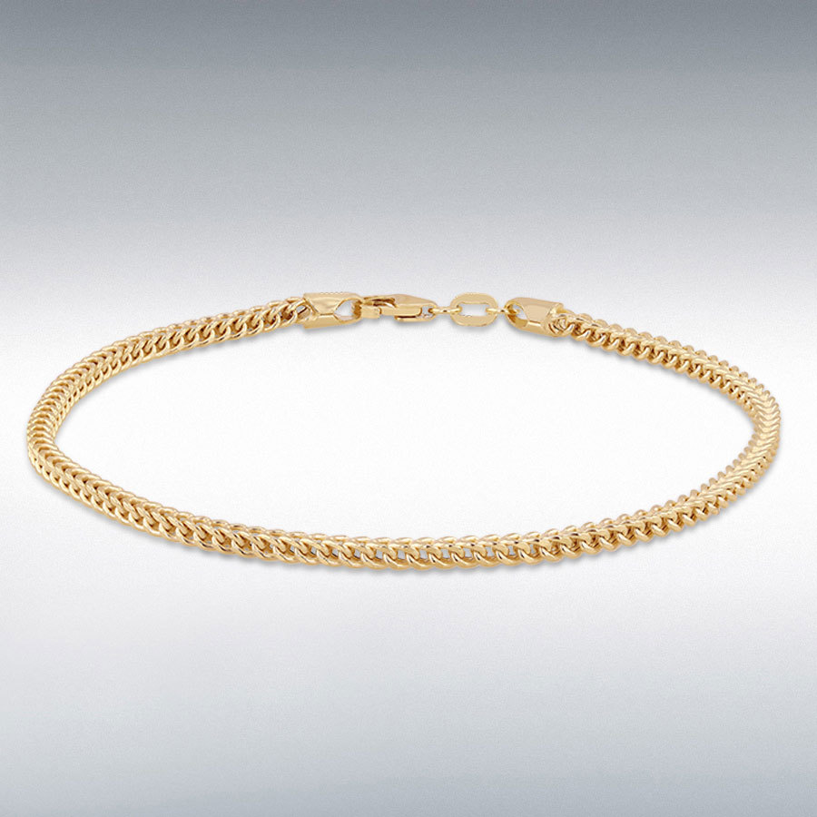 9ct Yellow Gold 2mm Franco Link Bracelet 20cm/8"