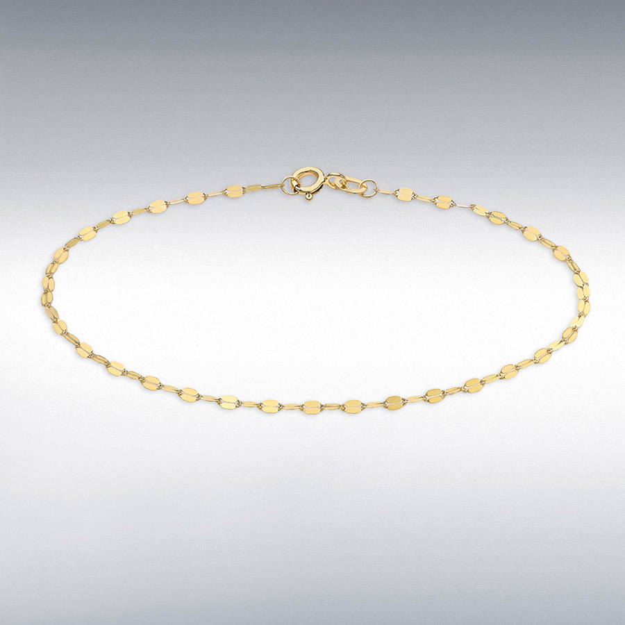 9ct Yellow Gold 1.8mm Forzatina Chain Adjustable Bracelet 16cm/6.25"-19cm/7.5"