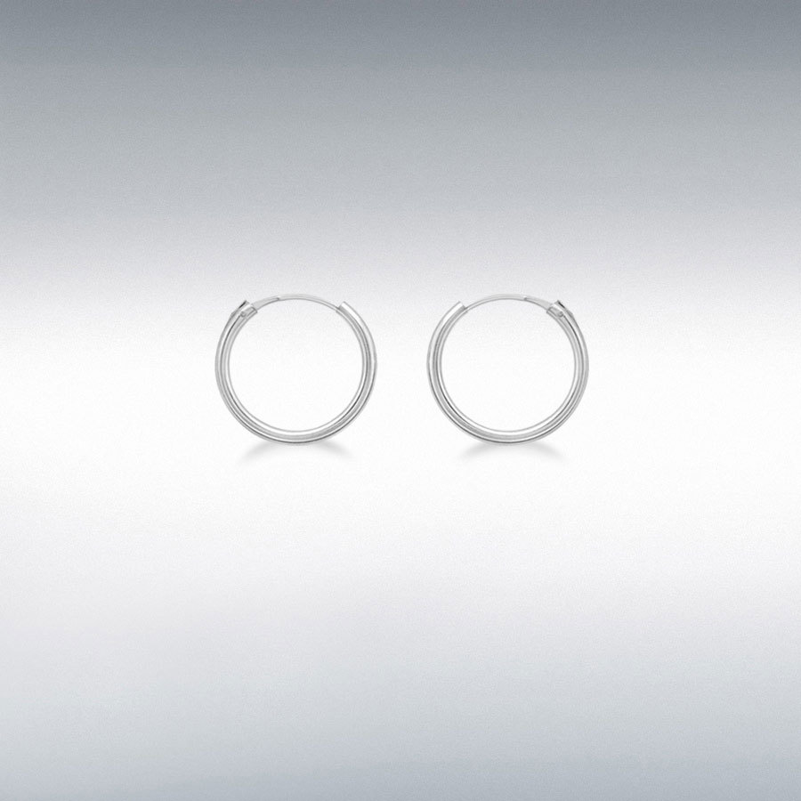 Sterling Silver 10mm Hinged Endless Hoop Earrings