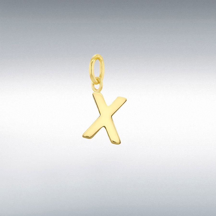 9CT TINY X INITIAL       CHARM