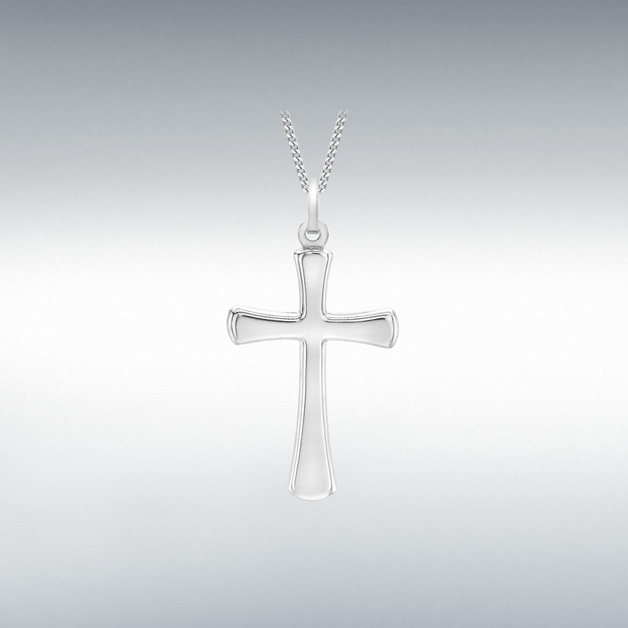 9ct White Gold 16mm x 26mm Cross Pendant