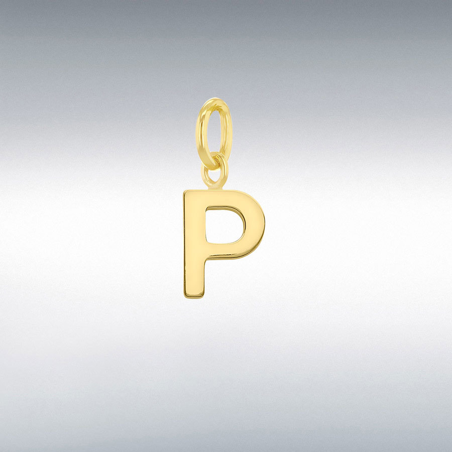 9CT TINY P INITIAL       CHARM