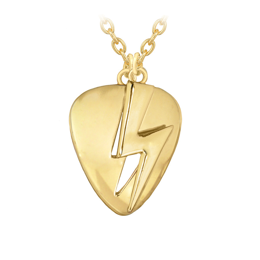 Ibiza Rocks Cutout Lightning Bolt Plectrum Pendant Adjustable Necklace 46cm/18"