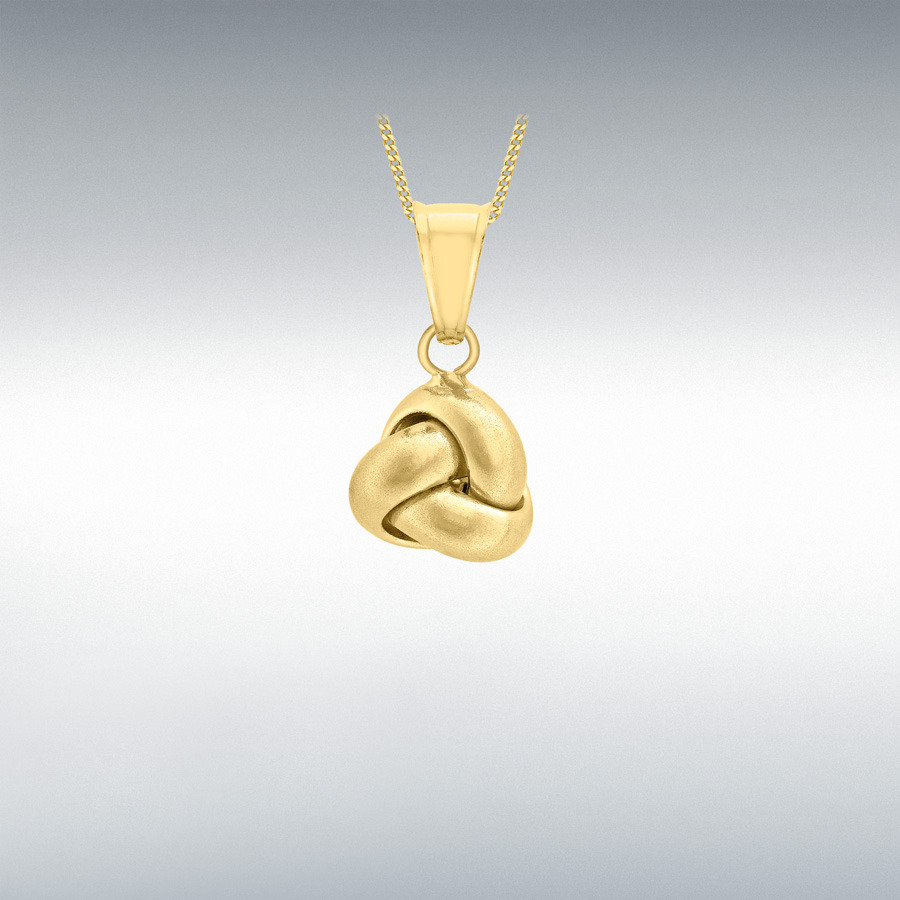 18ct Yellow Gold 9mm x 18mm Triple-Knot Pendant