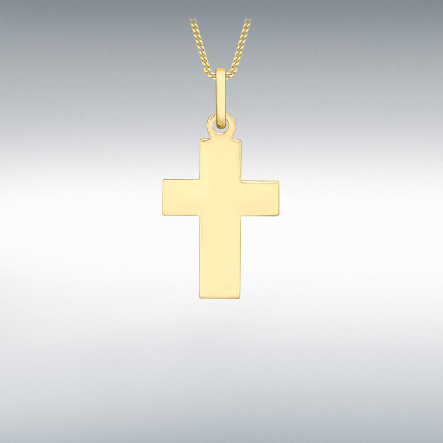 Real 10k Yellow Gold Cross Pendant Nugget Jesus Charm 2.9