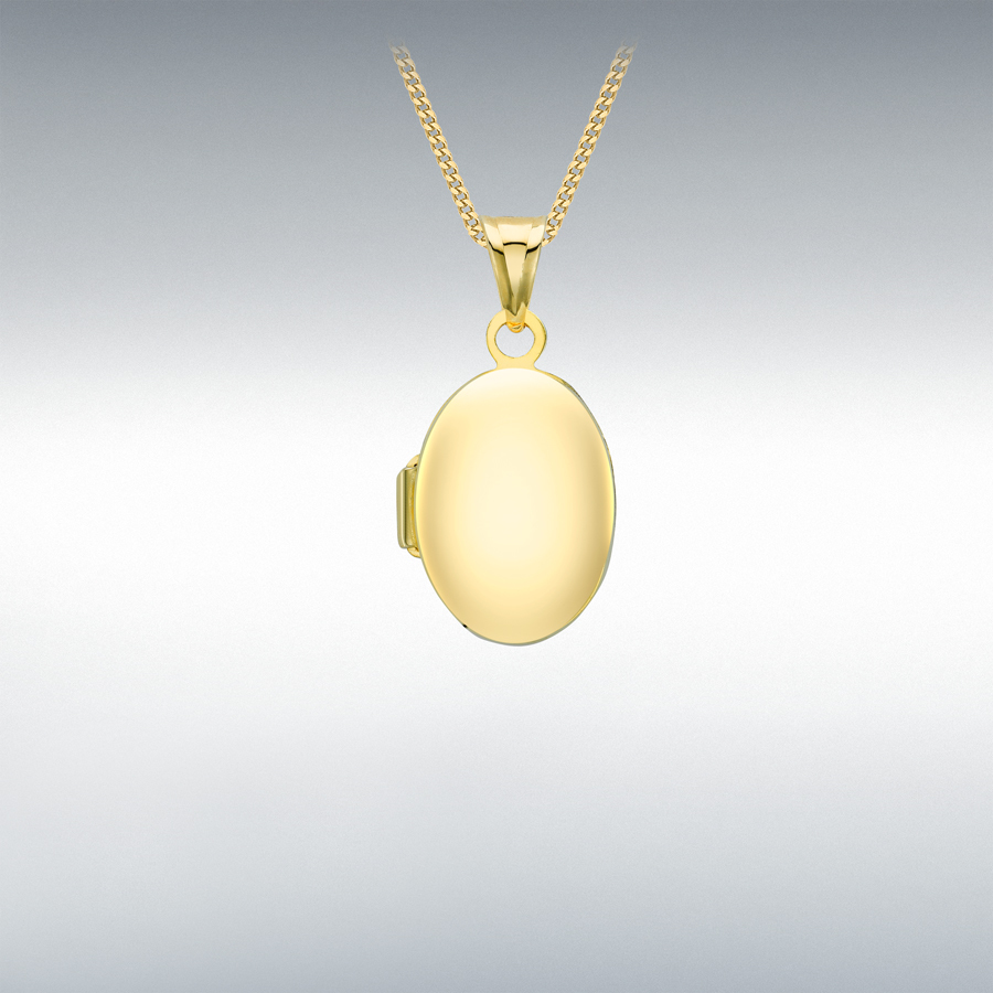 9ct Yellow Gold 12mm x 23.5mm Polished Oval Locket