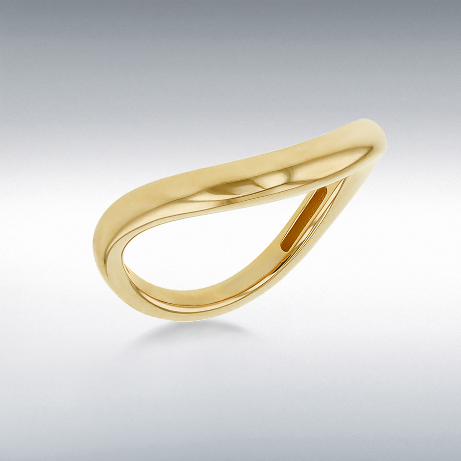 9ct Yellow Gold Thin Wave Ring