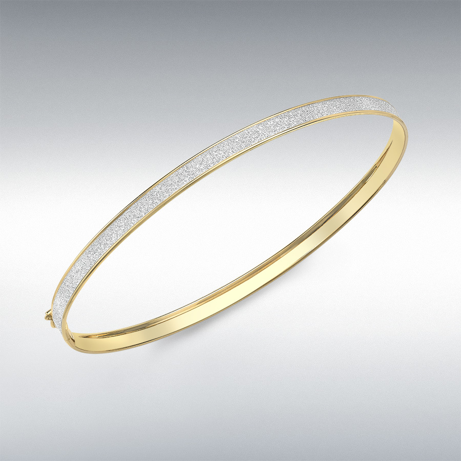 9ct Yellow Gold 4mm Stardust Bangle