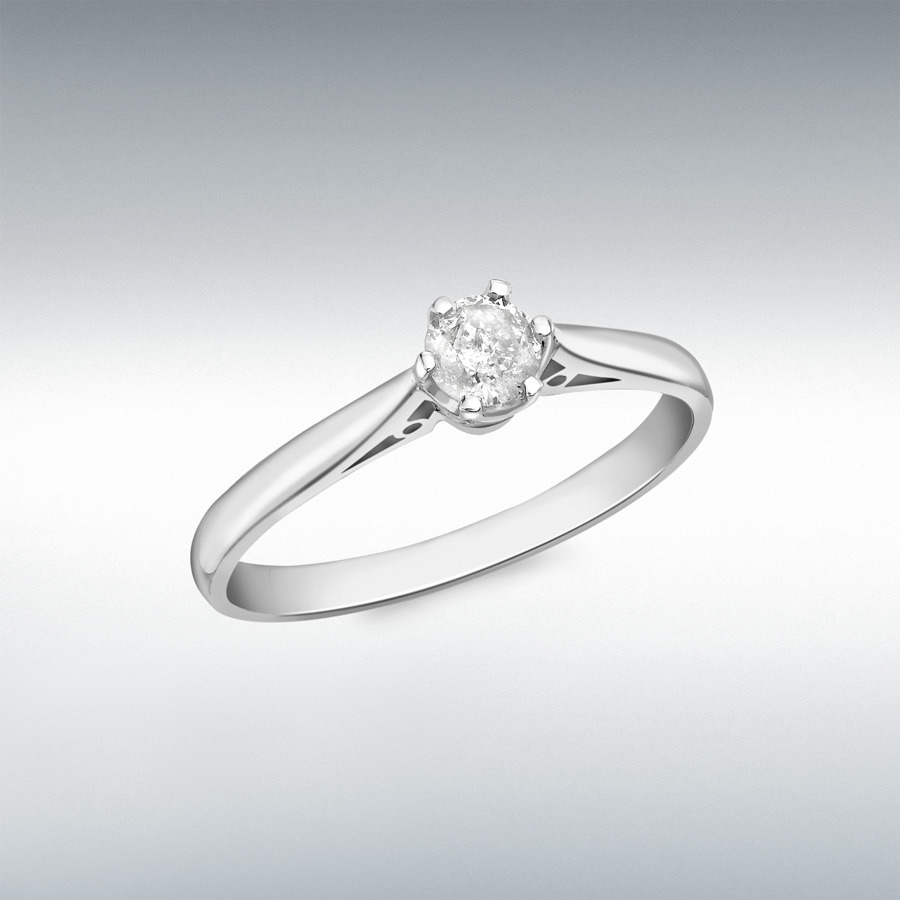 18ct White Gold 0.25ct Diamond Solitaire Ring