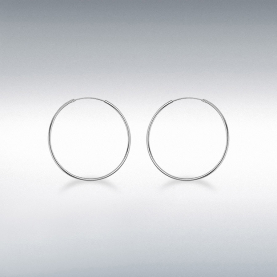 Sterling Silver 16mm Sleeper Hoop Earrings