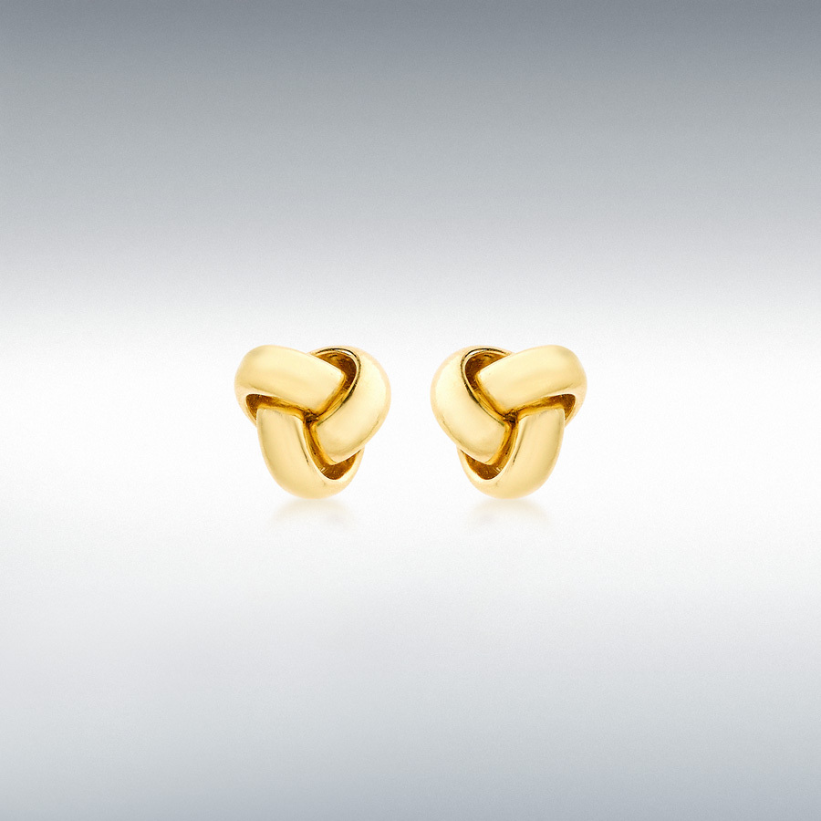 9ct Yellow Gold 8mm Knot Stud Earrings
