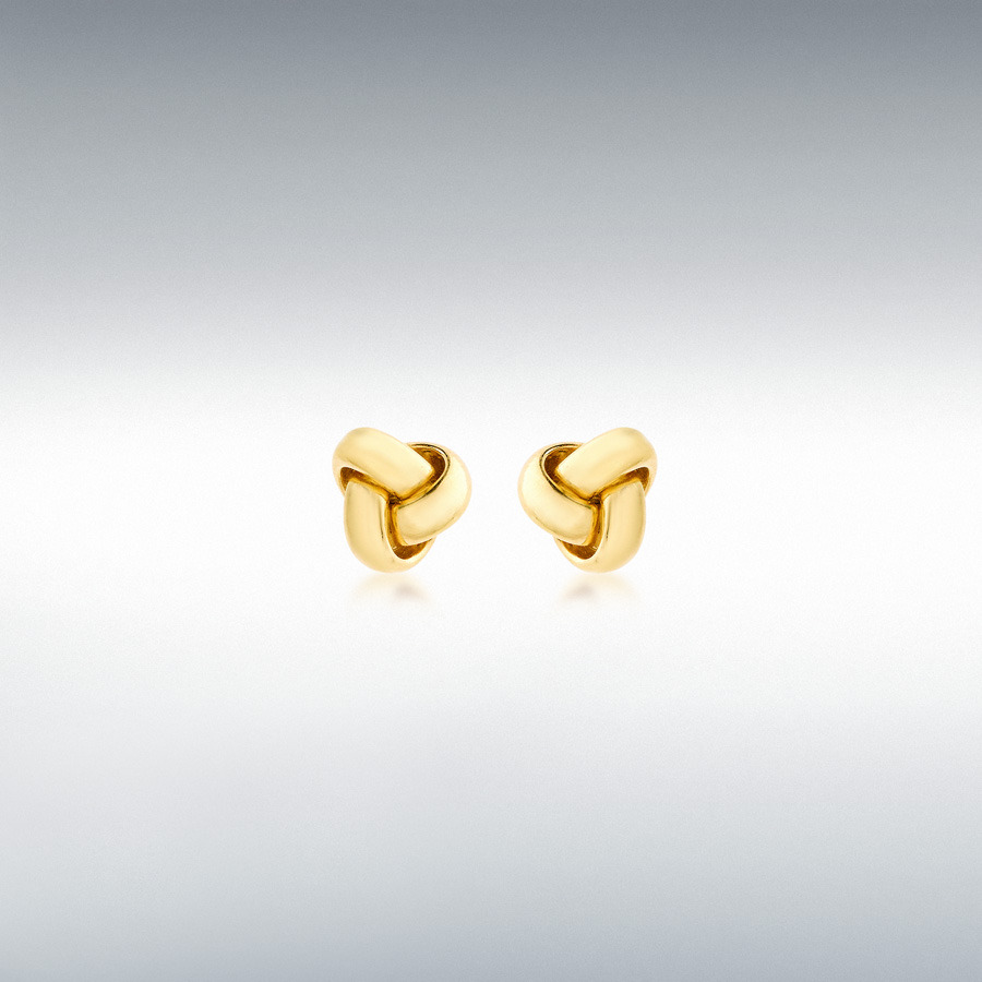 18ct Yellow Gold 7mm Knot Stud Earrings