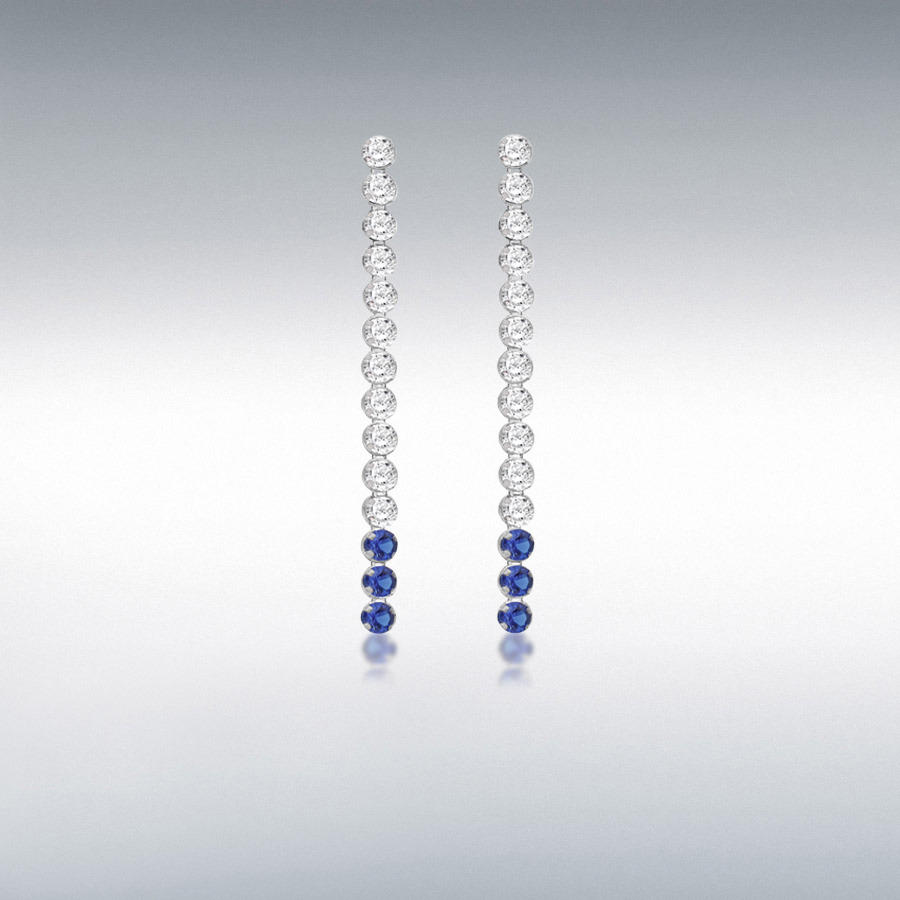 WHT BLU CZ DROP