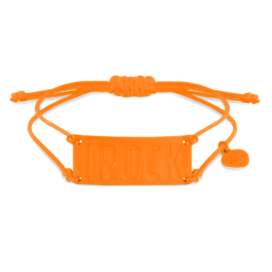Ibiza Rocks Orange 'IROCK' Cord Bracelet 19cm/7.5"