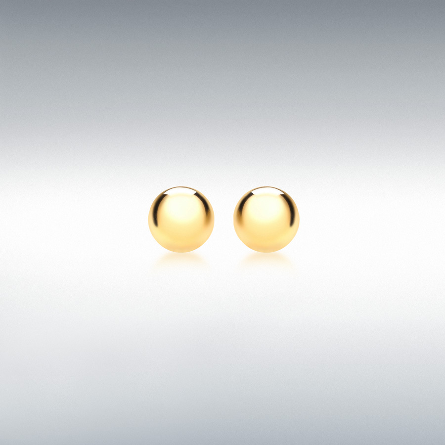 9ct Yellow Gold 8mm Half-Ball Polished Stud Earrings