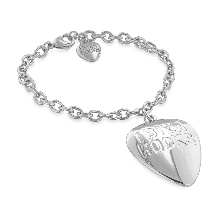 Ibiza Rocks 'IROCK' Plectrum Hanging Charm Bracelet 19cm/7.5"