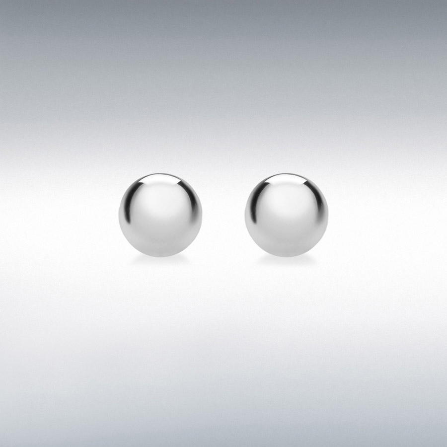 Sterling Silver 6mm Half-Ball Stud Earrings