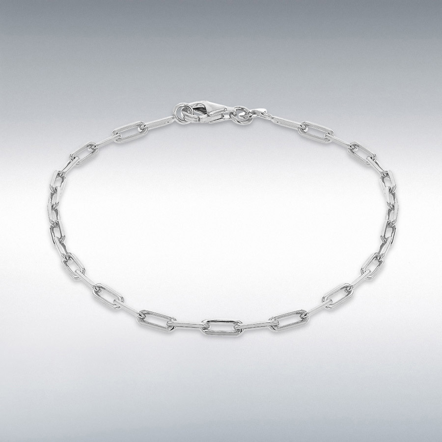Sterling Silver 2.7mm Paper Chain Bracelet 19cm/7.5"