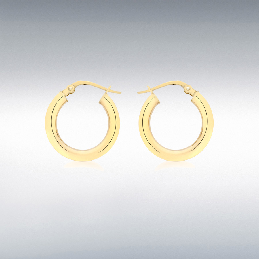 18ct Yellow Gold 18mm Polished Creole Earrings