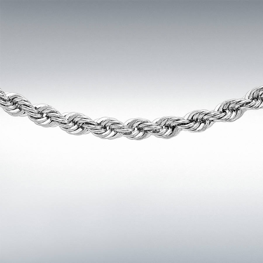 9ct White Gold 040 Rope Chain 51cm/20