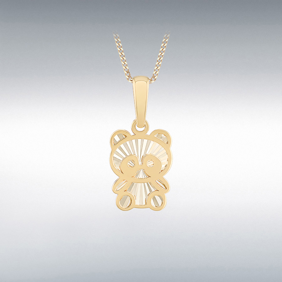 9ct Yellow Gold Rainbow 'Lotus Flower' Pendant