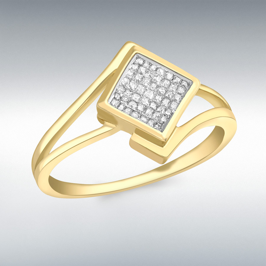 9ct Yellow Gold 0.26ct Diamond Ring