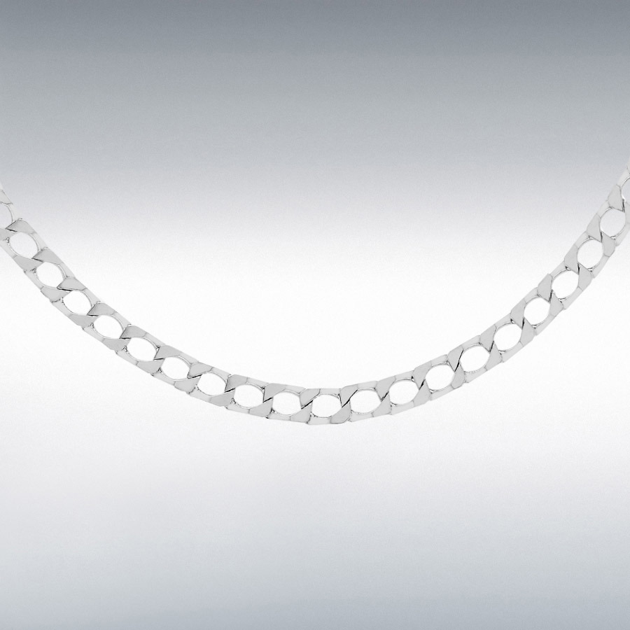 120 Diamond Cut Square Curb Chain 46cm 