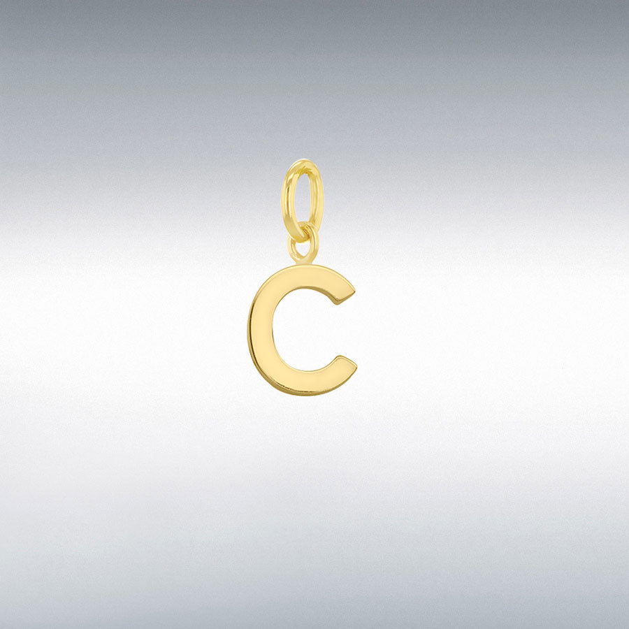 9CT TINY C INITIAL       CHARM