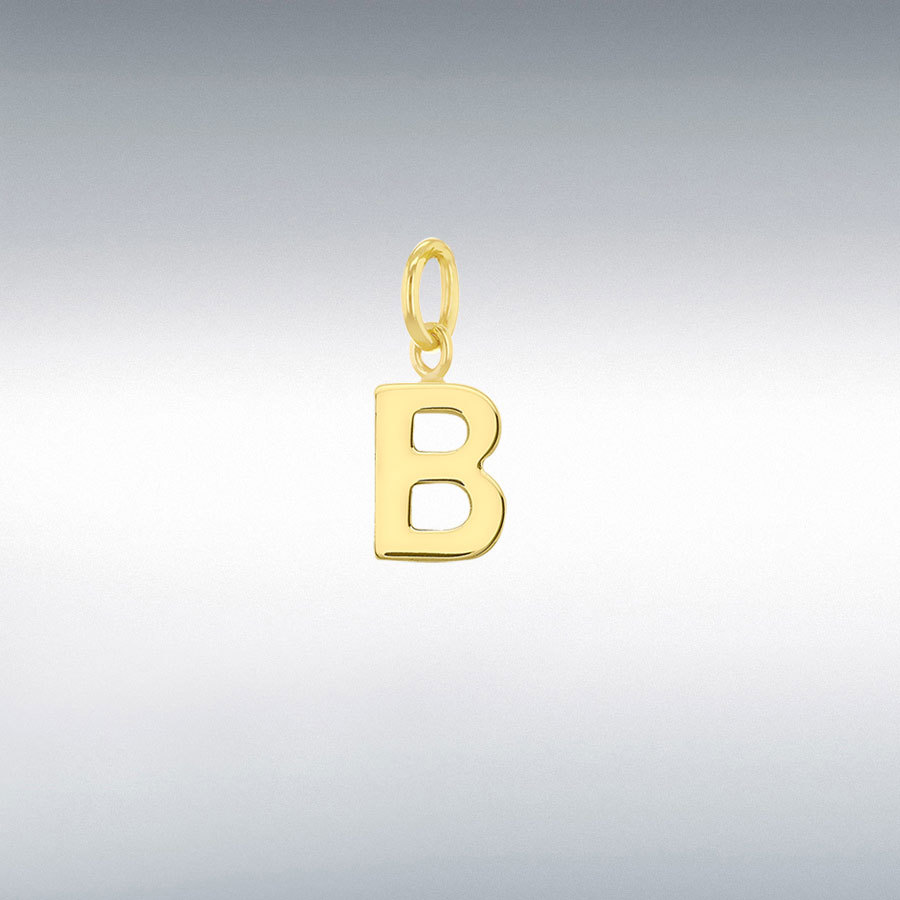 9CT TINY B INITIAL       CHARM