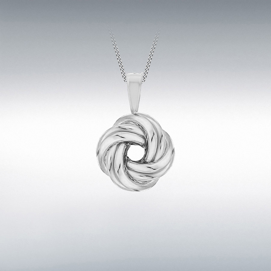 Sterling Silver 12mm x 18mm Knot Pendant