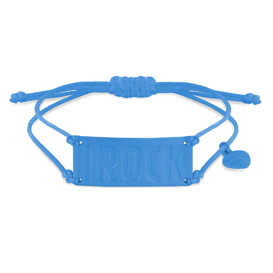 Ibiza Rocks Blue 'IROCK' Cord Bracelet 19cm/7.5"