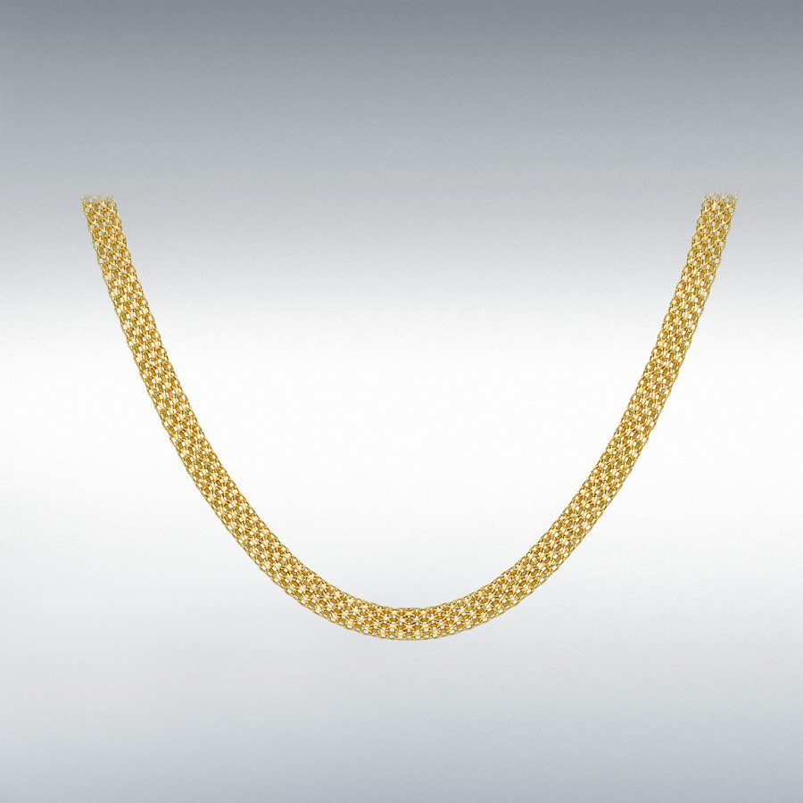 9ct Yellow Gold 7mm Bismark Necklace 46cm/18"