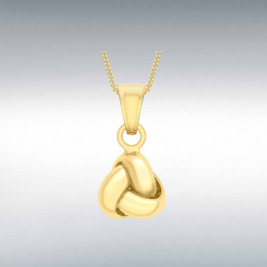 9ct Yellow Gold 9mm x 18mm Triple-Knot Pendant