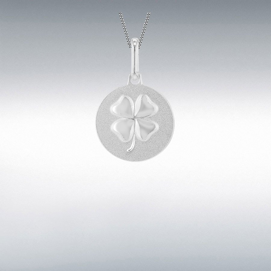 Sterling Silver 4  Leaf Clover Pendant