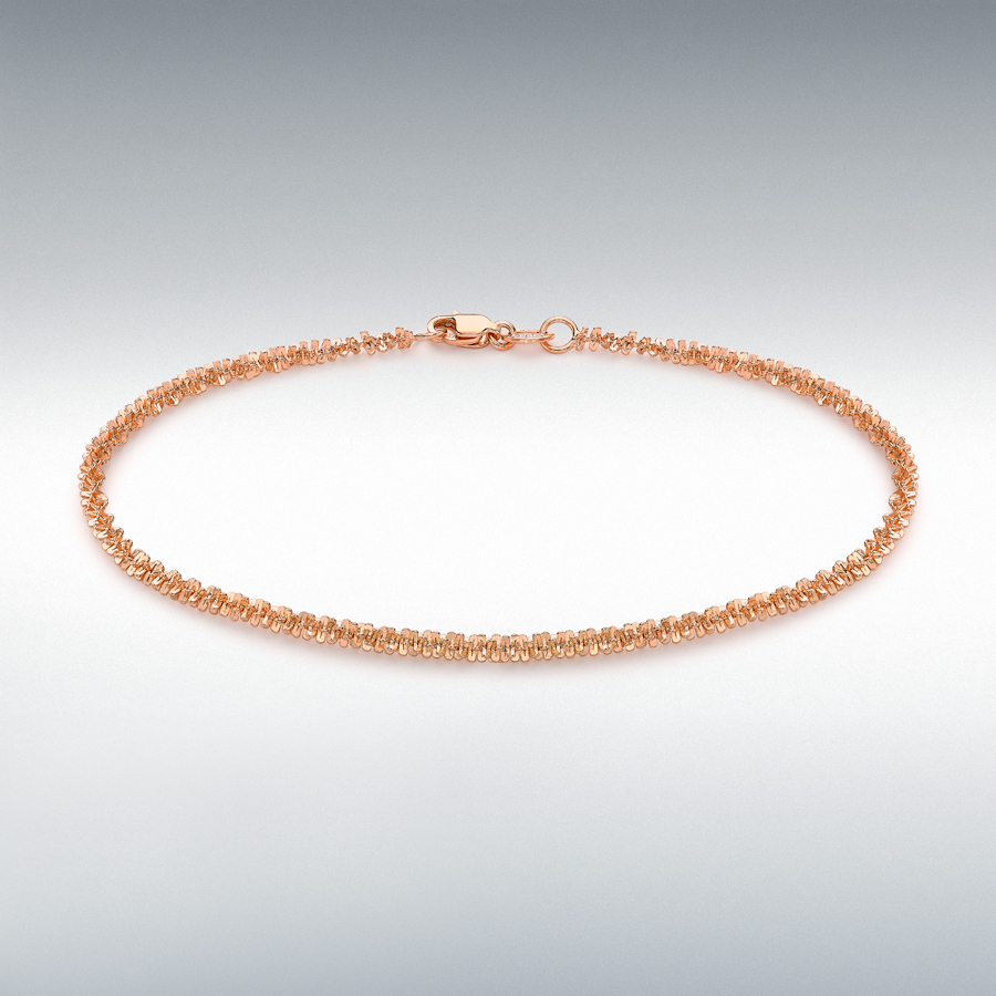 9ct Rose Gold 2.5mm 40 Tocalle Bracelet 19cm/7.5